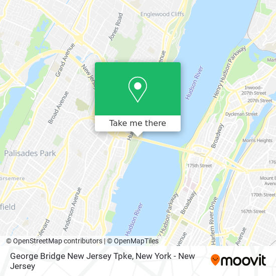 George Bridge New Jersey Tpke map