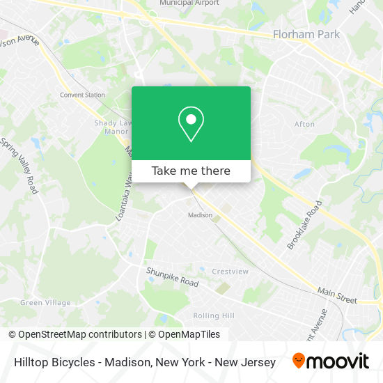 Mapa de Hilltop Bicycles - Madison