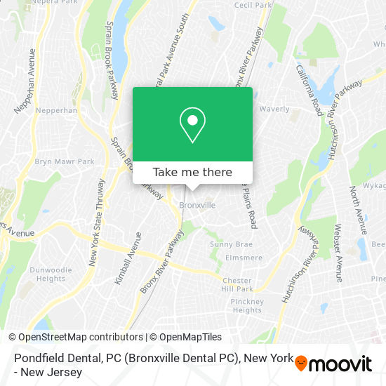 Mapa de Pondfield Dental, PC (Bronxville Dental PC)