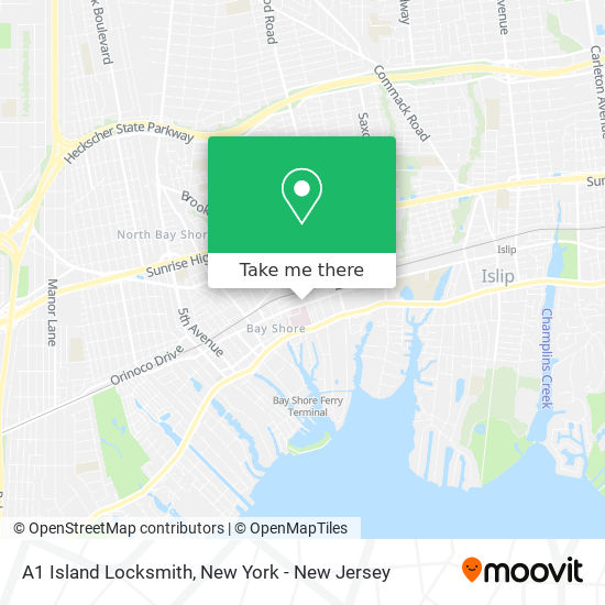 A1 Island Locksmith map