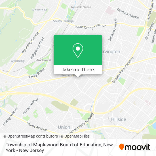 Township of Maplewood Board of Education map