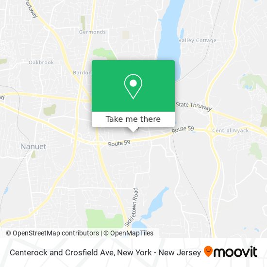 Centerock and Crosfield Ave map