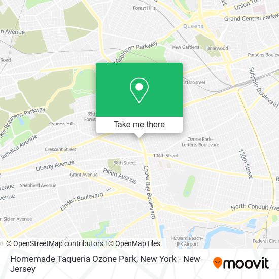 Homemade Taqueria Ozone Park map