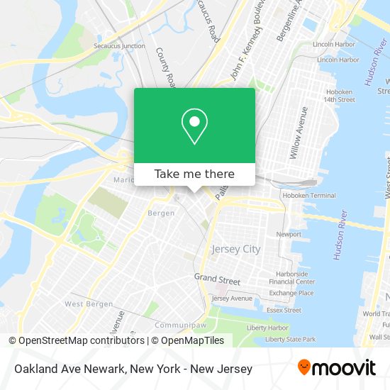 Oakland Ave Newark map