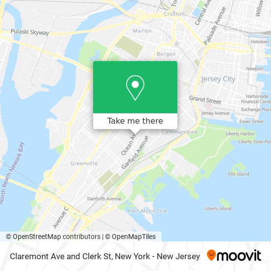 Mapa de Claremont Ave and Clerk St
