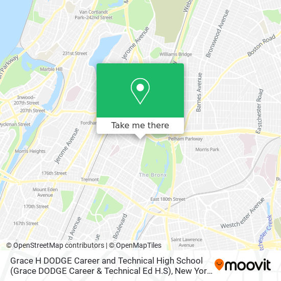 Grace H DODGE Career and Technical High School (Grace DODGE Career & Technical Ed H.S) map