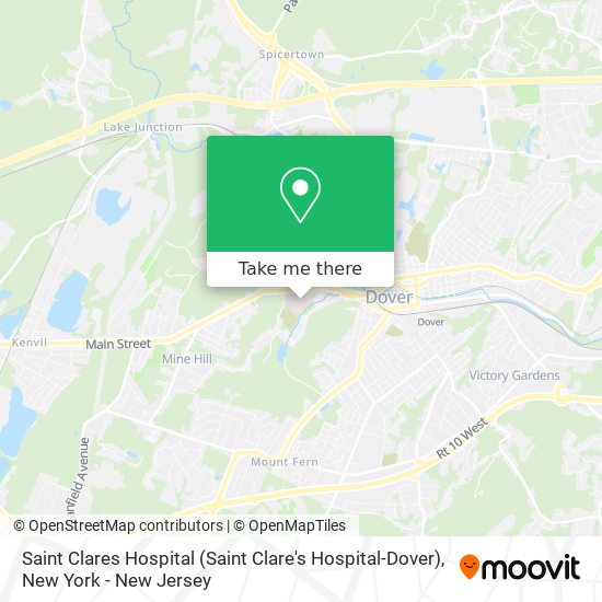 Saint Clares Hospital (Saint Clare's Hospital-Dover) map