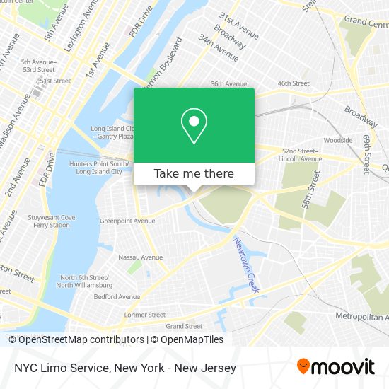 Mapa de NYC Limo Service