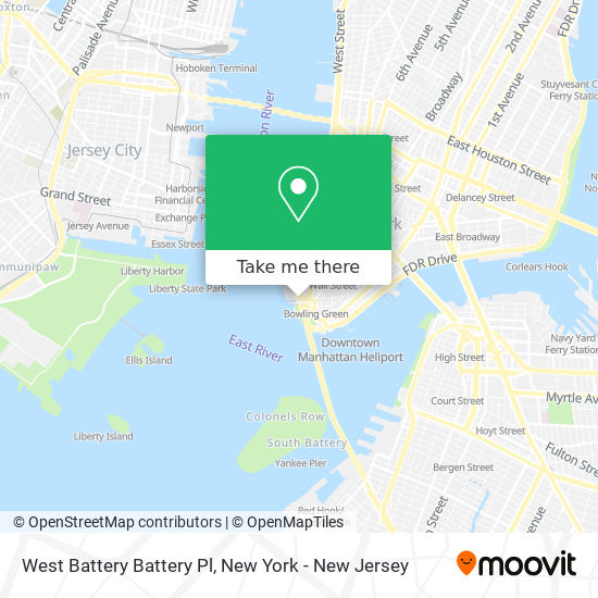 Mapa de West Battery Battery Pl