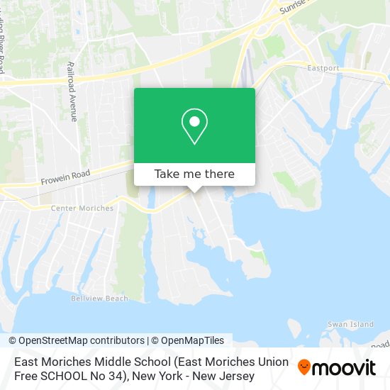 Mapa de East Moriches Middle School (East Moriches Union Free SCHOOL No 34)