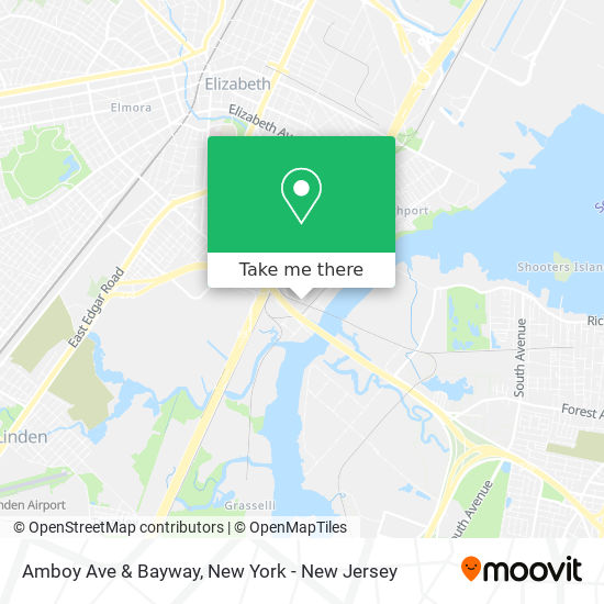 Amboy Ave & Bayway map