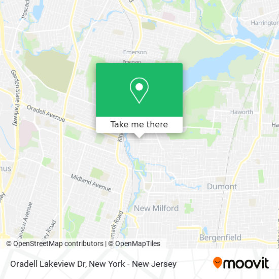 Mapa de Oradell Lakeview Dr