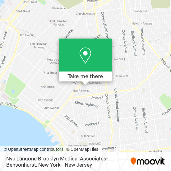 Mapa de Nyu Langone Brooklyn Medical Associates-Bensonhurst