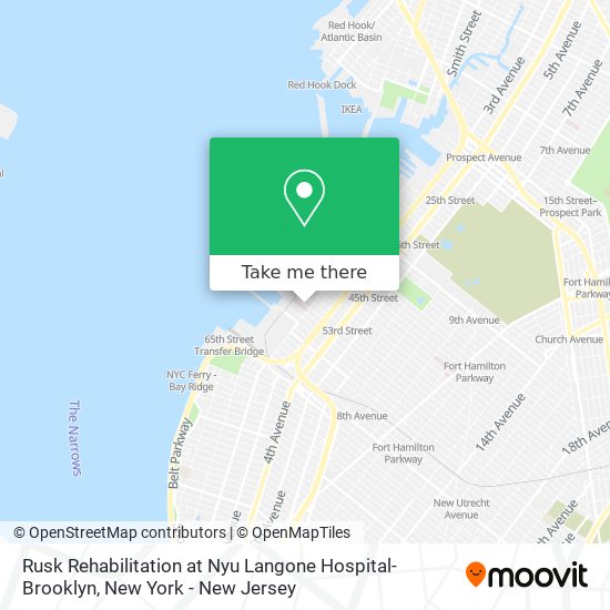 Rusk Rehabilitation at Nyu Langone Hospital-Brooklyn map