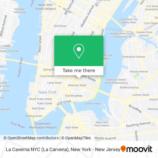 Mapa de La Caverna NYC (La Carvena)