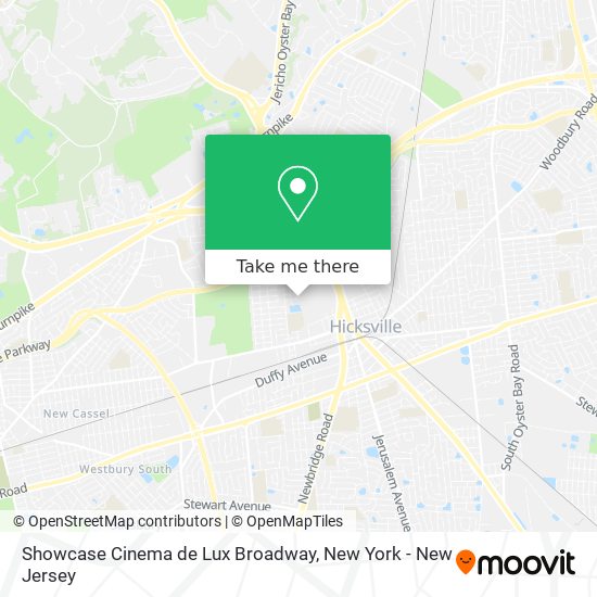 Mapa de Showcase Cinema de Lux Broadway