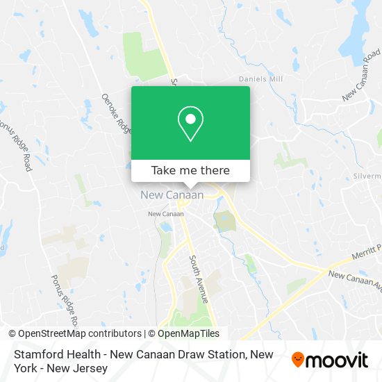 Stamford Health - New Canaan Draw Station map