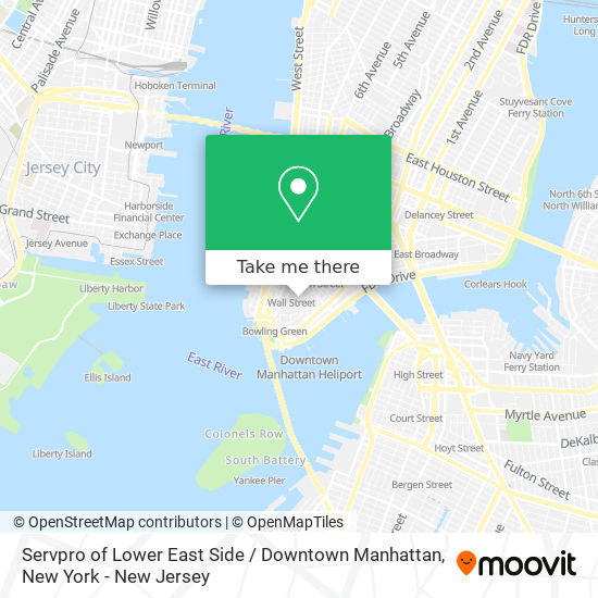 Servpro of Lower East Side / Downtown Manhattan map