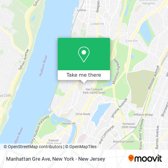 Manhattan Gre Ave map