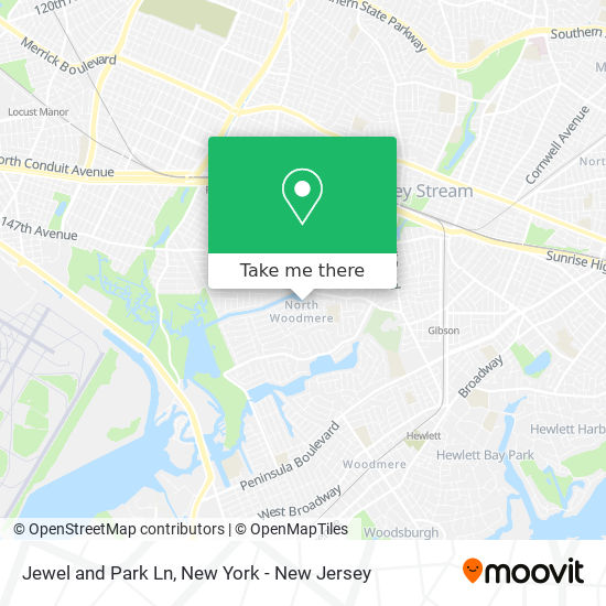 Jewel and Park Ln map