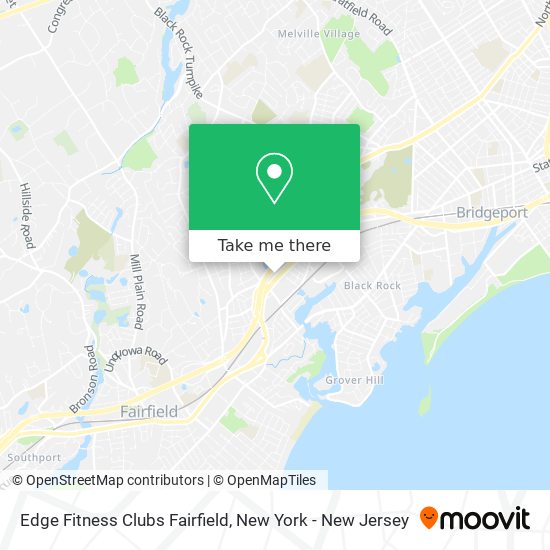 Edge Fitness Clubs Fairfield map