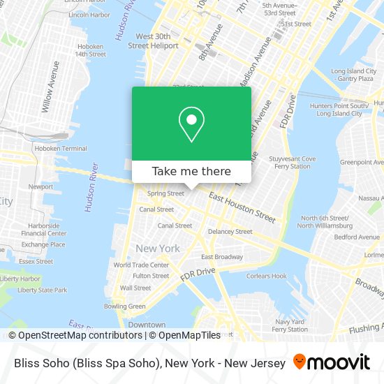 Mapa de Bliss Soho (Bliss Spa Soho)