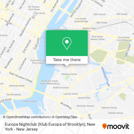 Mapa de Europa Nightclub (Klub Europa of Brooklyn)