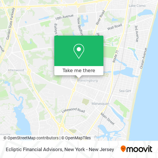 Ecliptic Financial Advisors map