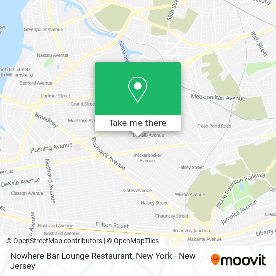 Nowhere Bar Lounge Restaurant map