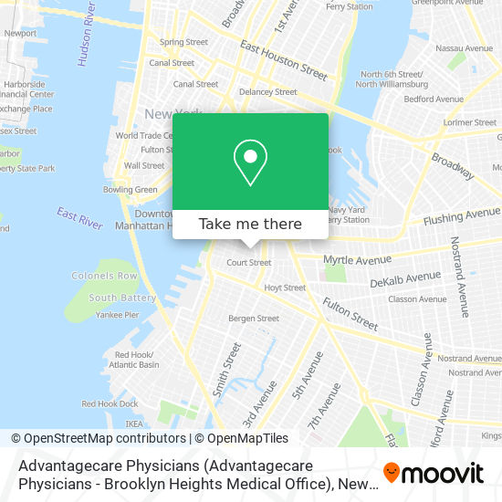 Mapa de Advantagecare Physicians (Advantagecare Physicians - Brooklyn Heights Medical Office)
