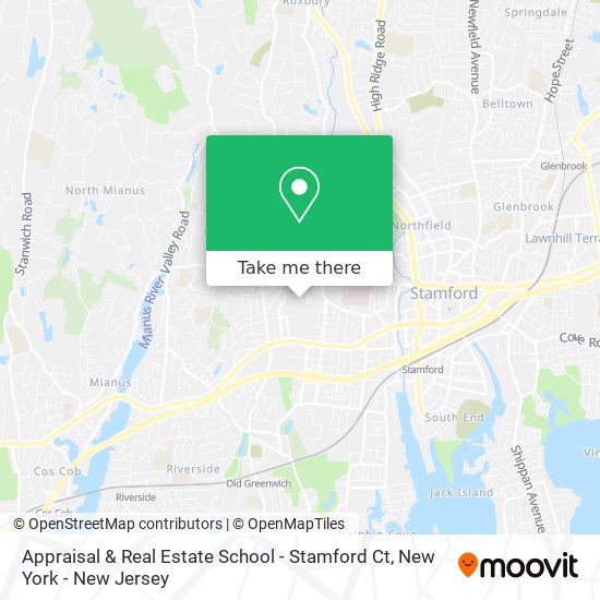 Mapa de Appraisal & Real Estate School - Stamford Ct