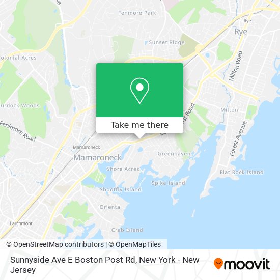 Mapa de Sunnyside Ave E Boston Post Rd