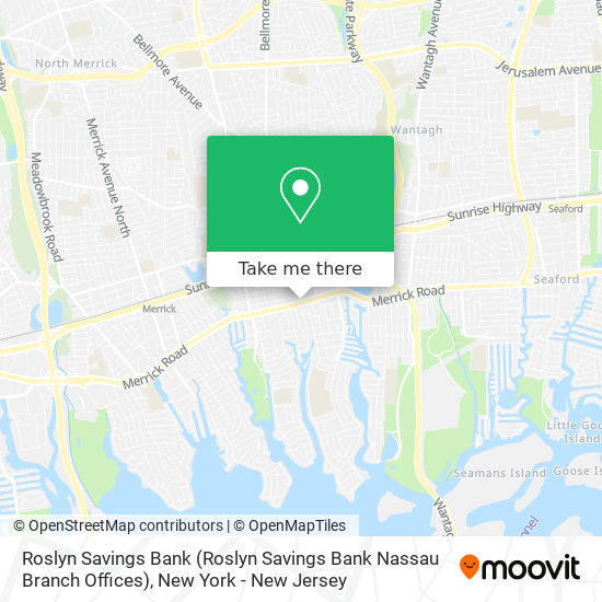 Mapa de Roslyn Savings Bank (Roslyn Savings Bank Nassau Branch Offices)
