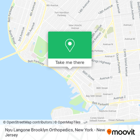 Mapa de Nyu Langone Brooklyn Orthopedics