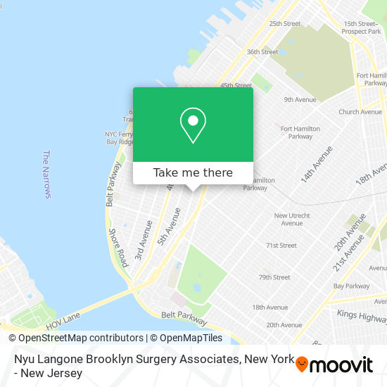 Mapa de Nyu Langone Brooklyn Surgery Associates