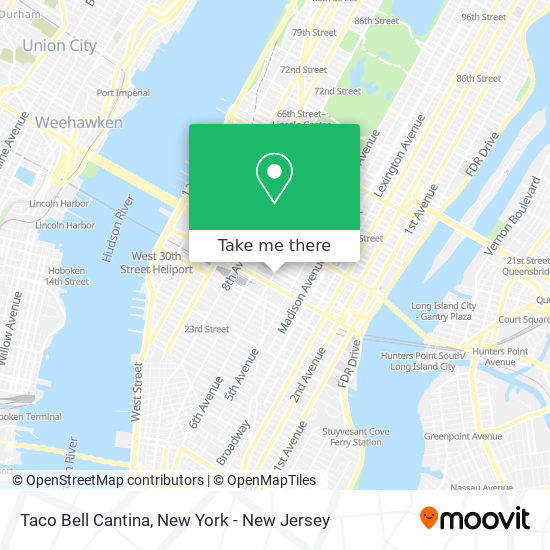 Mapa de Taco Bell Cantina