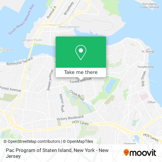 Pac Program of Staten Island map
