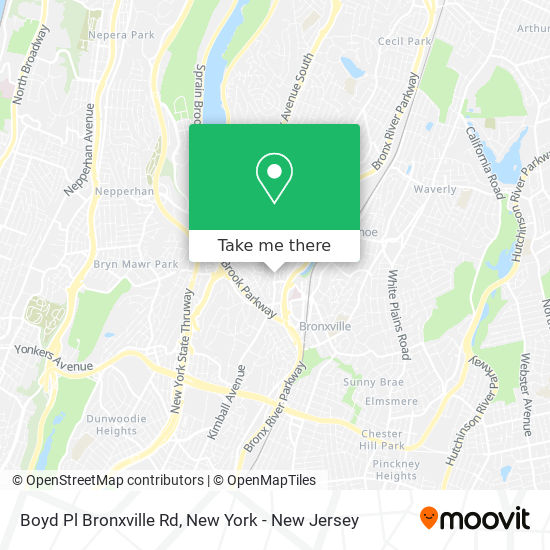Boyd Pl Bronxville Rd map