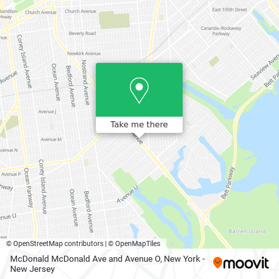 McDonald McDonald Ave and Avenue O map