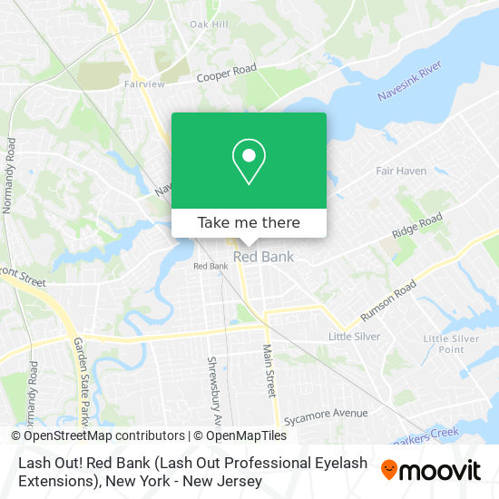 Mapa de Lash Out! Red Bank (Lash Out Professional Eyelash Extensions)