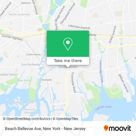 Mapa de Beach Bellevue Ave