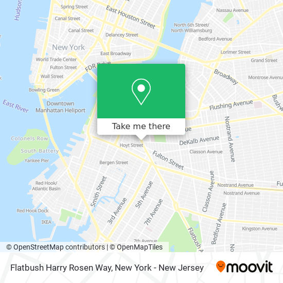 Mapa de Flatbush Harry Rosen Way