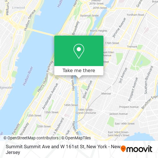 Summit Summit Ave and W 161st St map