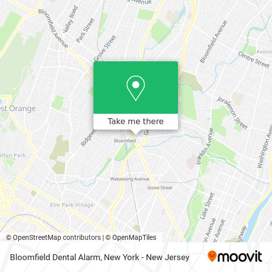 Mapa de Bloomfield Dental Alarm