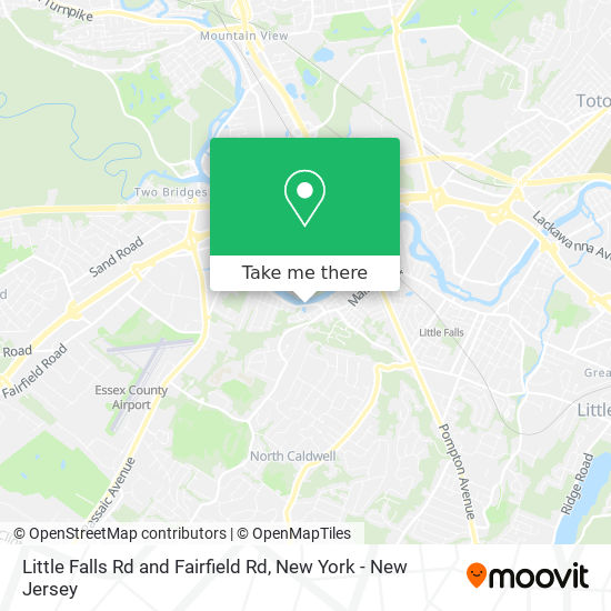 Little Falls Rd and Fairfield Rd map