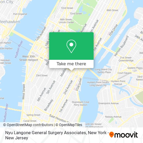 Mapa de Nyu Langone General Surgery Associates