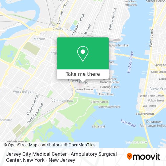 Jersey City Medical Center - Ambulatory Surgical Center map