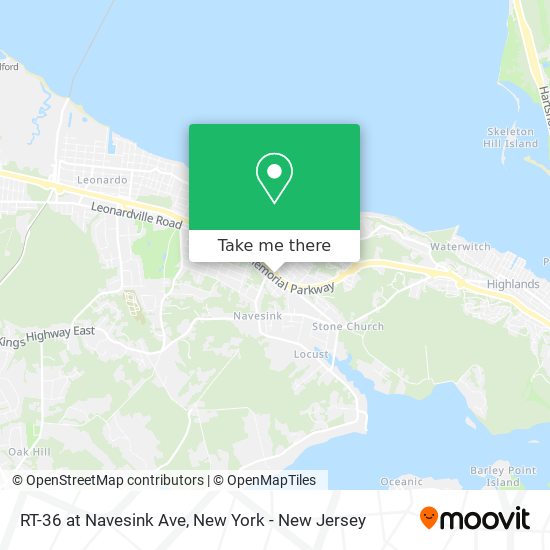 RT-36 at Navesink Ave map