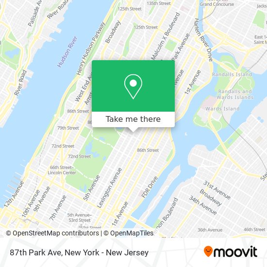 Mapa de 87th Park Ave