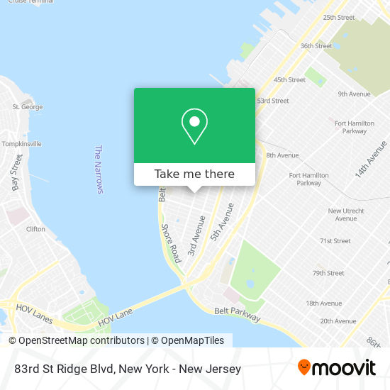 83rd St Ridge Blvd map